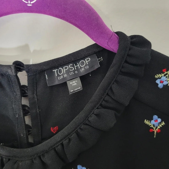 TopShop Floral Embroidered Dress - Picture 3 of 6